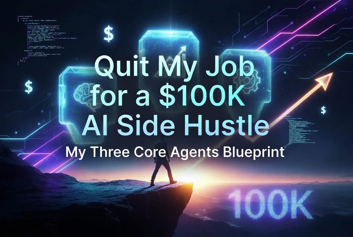 Quit My Job for a $100K AI Side Hustle: My Three Core Agents Blueprint
