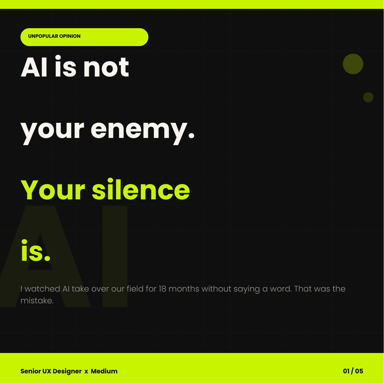 AI Is Not Your Enemy. Your Silence Is.