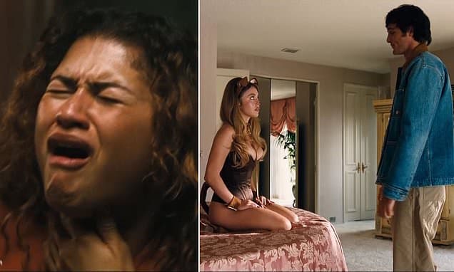 Euphoria fans switch off at stomach-churning scene, accuse Jacob Elordi of 'forcing himself through every take' and claim Sydney Sweeney is subject to a 'humiliation ritual' - as season three is branded a $200M mistake