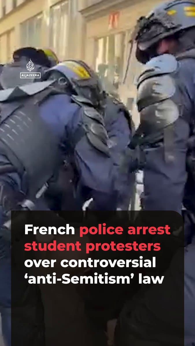 Police in France arrested students at Sorbonne, Sciences Po and Paris-Saclay during a sit-in against an anti-Semitism bill critics say could ban criticism of Israel. Lawmakers are set to vote on the “Yadan law” on April 16, named after its pro-Israel sponsoring MP.