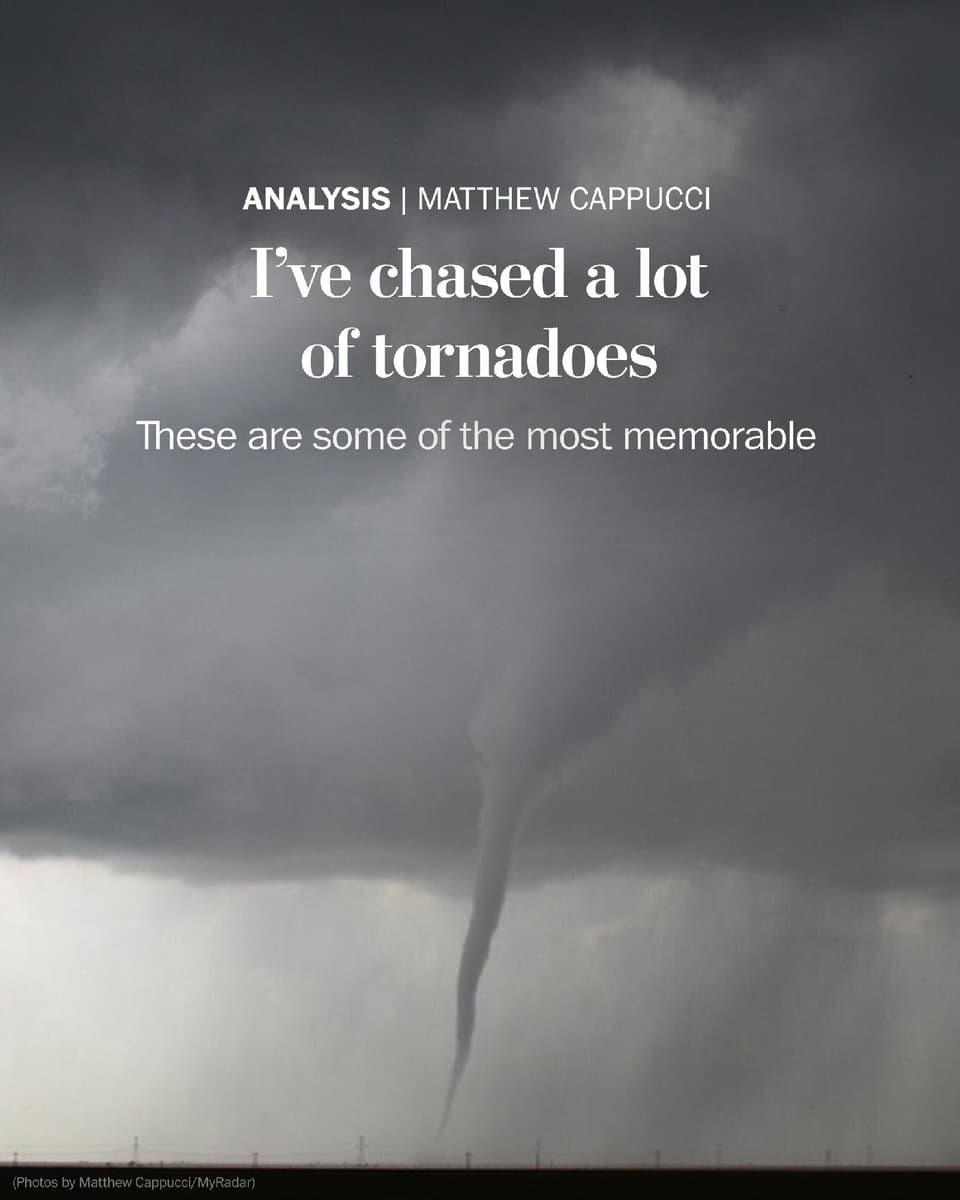 As a veteran storm chaser, I’ve intercepted 60 tornadoes, lost nine windshields to giant hail and driven close to 100,000 miles. No matter how many I see, each feels unique. pic.