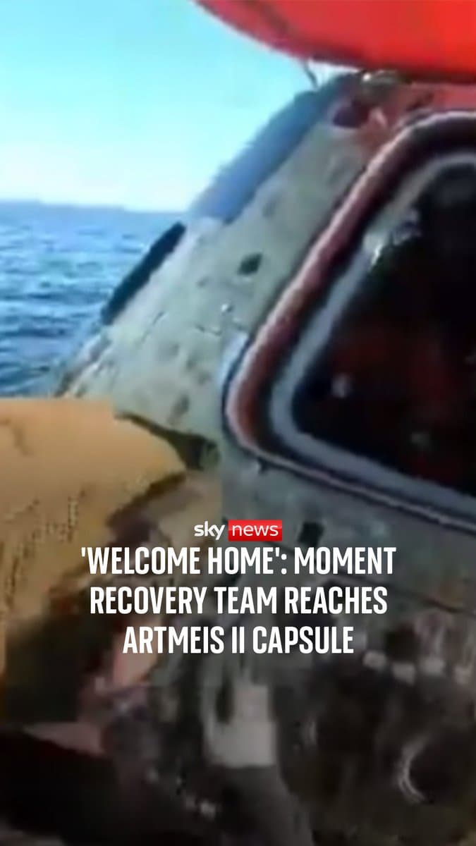 The Artemis II crew returned to Earth after 10 days of travel into deep space. The footage was released by one of the astronauts on the mission, Reid Wiseman. 🔗