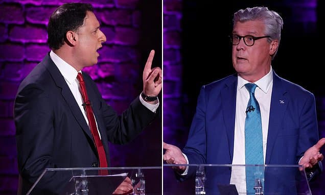 TV debate bombshell as Labour leader accuses Reform hopeful of wanting to deport his children - Battle for Holyrood explodes over race hate claim during live TV debate